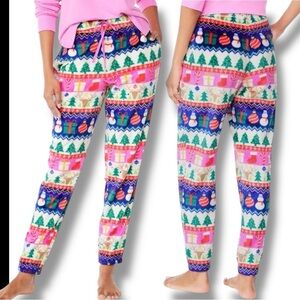 NWT JOYSPUN SIZE XL (16-18) SOFT PLUSH SLEEP PANTS ELASTIC/DRAWSTRING CHRISTMAS